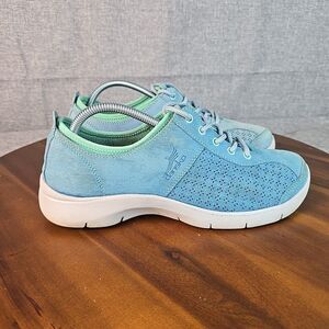 Dansko Elise Womens Size 9.5 US Blue Green Suede Shoes‎ Lace Up 4401052400
